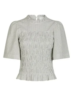 neo noir Possini Small Check Bluse - ternet Clearance