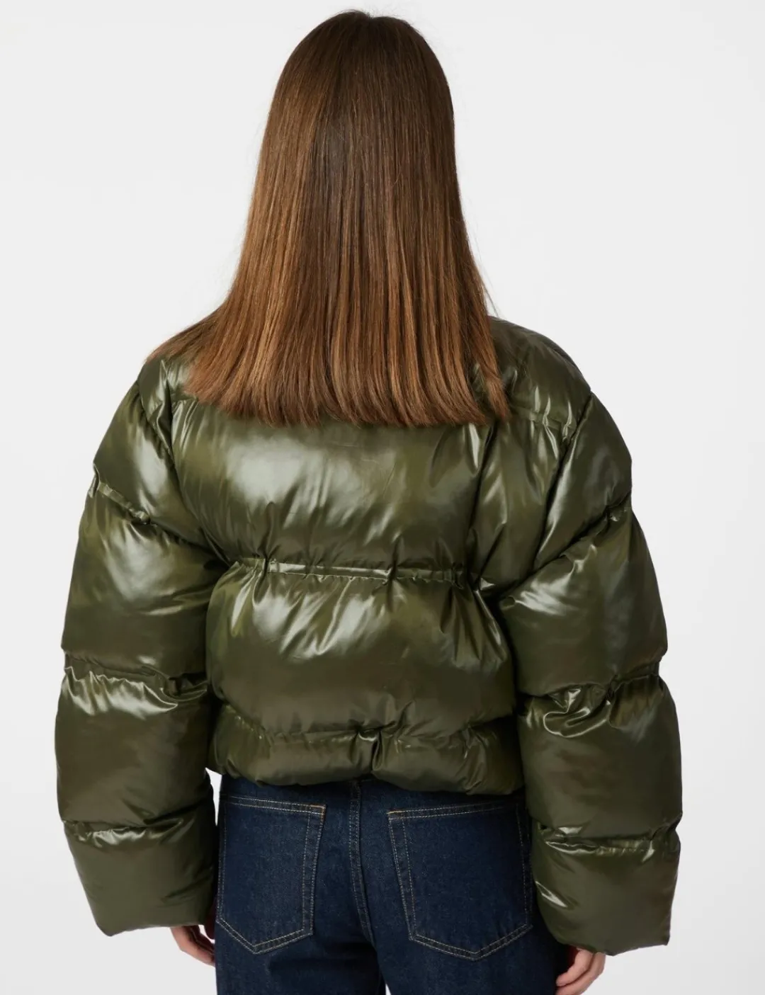 neo noir Rhea Shiny Pufferjakke - Army Discount