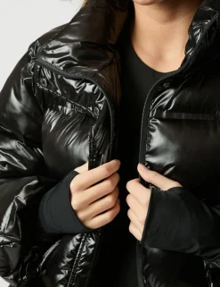 neo noir Rhea Shiny Pufferjakke - Sort black New