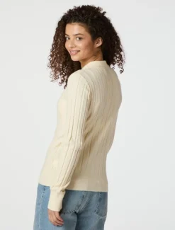 neo noir Rio Solid Knit Cardigan - Gul yellow Clearance