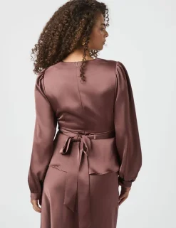 neo noir Rista Heavy Sateen Bluse - Rosa rose Discount