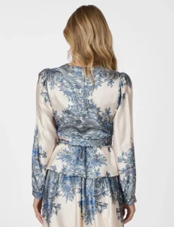 neo noir Rista Paisley Border Bluse - print Clearance