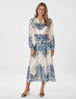 neo noir Rista Paisley Border Bluse - print Clearance