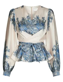 neo noir Rista Paisley Border Bluse - print Clearance
