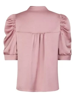 neo noir Roella Heavy Sateen Bluse - Rosa rose