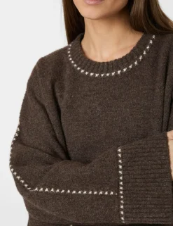 neo noir Roeme Knit Stitch Strik - Brun brown New