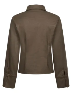 neo noir Rosa Faux Suede Skjorte - Brun brown Best