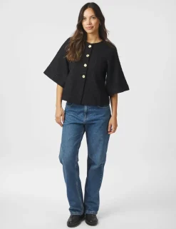 neo noir Rosella Boucle Mini Jakke - Sort black Sale