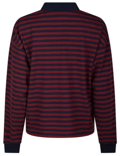 neo noir Sara Wide Stripe Polo Bluse - Stribet striped Discount