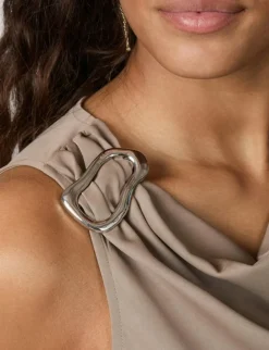 neo noir Scotta Dull Sateen Top - Sand beige Sale