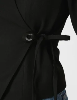 neo noir Simmo Eyelet Bluse - Sort black