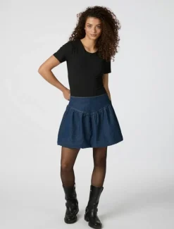 neo noir Solar Balloon Nederdel - denim Online