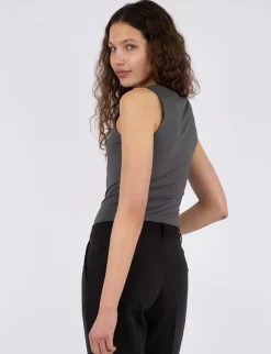 neo noir Sophia Jersey Top - Grå grey Sale