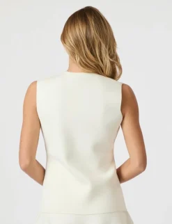 neo noir Sway Smooth Knit Vest - Hvid white Discount