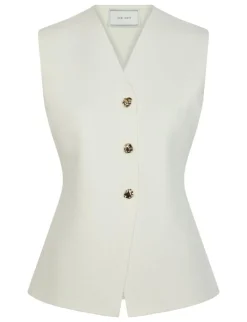 neo noir Sway Smooth Knit Vest - Hvid white Discount