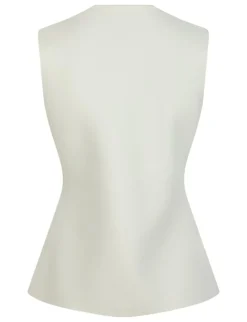 neo noir Sway Smooth Knit Vest - Hvid white Discount