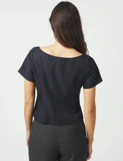 neo noir Tango Structure Top - Mørkeblå Dark Blue Sale