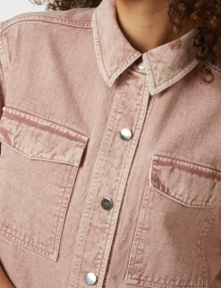 neo noir Tiki Solid Skjorte - Rosa rose New