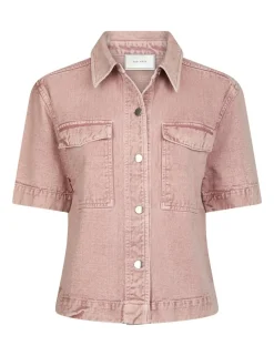 neo noir Tiki Solid Skjorte - Rosa rose New