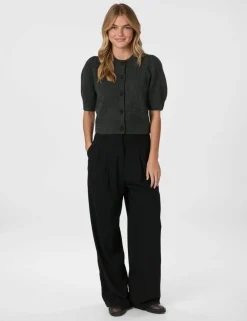 neo noir Trudy Deco Strik Cardigan - Grå grey Sale