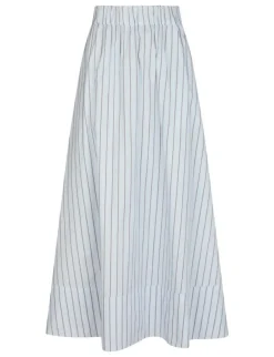 neo noir Yara Stripe Long Nederdel - Stribet striped Hot