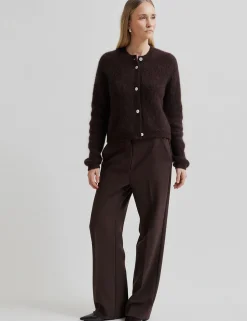 second female Fique Classic Bukser - Mørkebrun Dark Brown Online