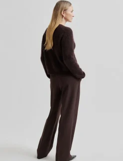 second female Fique Classic Bukser - Mørkebrun Dark Brown Online