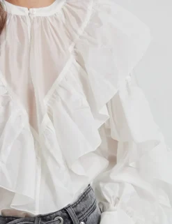second female Fria Frill Bluse - creme Hot