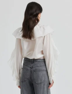 second female Fria Frill Bluse - creme Hot