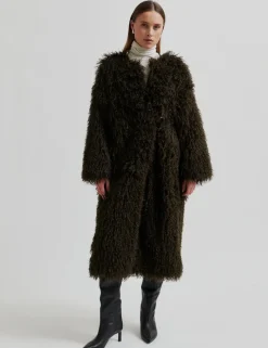 second female Ophie Frakke - Mørkebrun Dark Brown Discount