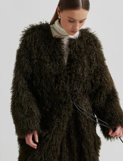 second female Ophie Frakke - Mørkebrun Dark Brown Discount