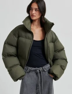 second female Riya Puffer Jakke - Army Best