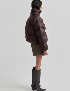 second female Riya Puffer Jakke - Mørkebrun Dark Brown Best