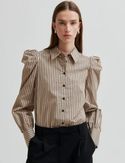 second female Serina Slim Skjorte - Stribet striped Best